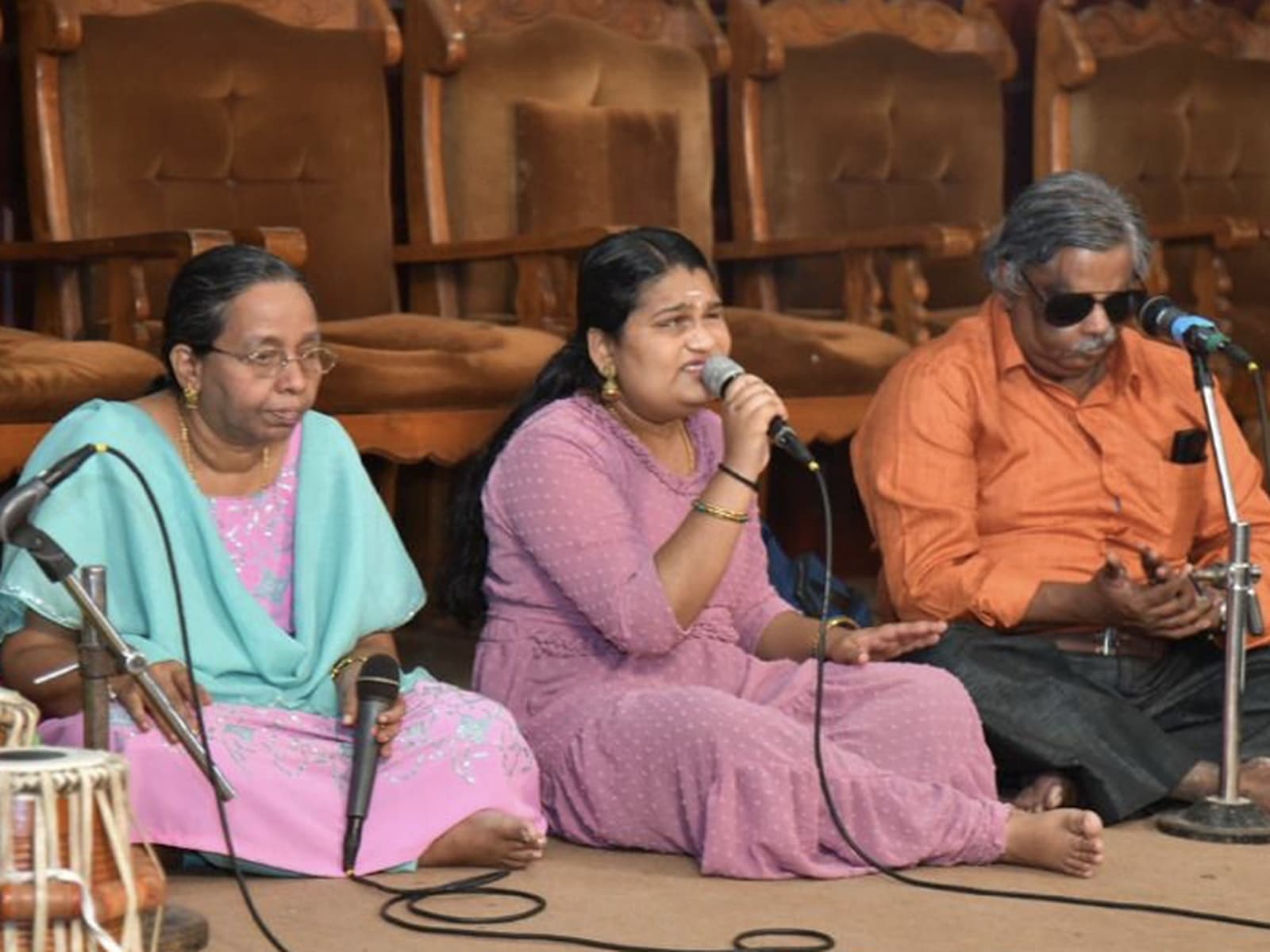 Specially-abled performers on stage at a SAKSHAM cultural programme